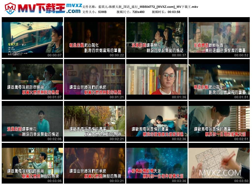 蓝琪儿-纵横天涯_国语_流行_MB504772
